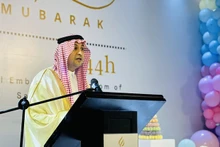 L'ambassadeur d’Arabie saoudite au Vietnam, Mohammed Ismaeil A. Dahlwy, prend la parole lors de l'événement. Photo : VNA.