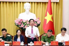 Le chef adjoint du Bureau présidentiel, Pham Thanh Hà prend la parole. Photo : VNA.