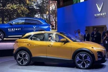Un des modèles de voitures électriques de VinFast présenté au Mondial de l'Auto de Paris 2022. Photo: VNA