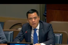 L'ambassadeur Dang Hoang Giang, représentant permanent du Vietnam auprès des Nations Unies (ONU), s'exprime lors d'un débat général de la Commission du désarmement et de la sécurité internationale de l'Assemblée générale des Nations Unies. Photo: VNA