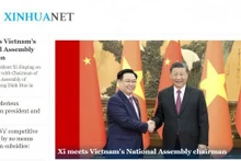 La visite du Président de l'AN du Vietnam, Vuong Dinh Huê, en Chine est couverte par Xinhua. Photo : VNA.