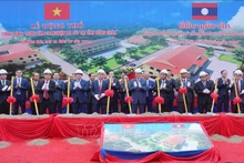 Cérémonie de mise en chantier du centre de désintoxication dans la province de Vientiane, le 12 juillet. Photo : VNA