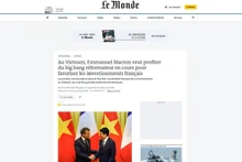 La presse française salue la signature des accords de coopération lors de la visite du président Emmanuel Macron au Vietnam