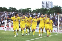 Sông Lam Nghê An FC est l’un des favoris de la saison 2023 de la V-League 1. Photo : VNA.
