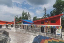 L’école en plastique recyclé. Photo : VNA.