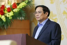 Le Premier ministre Pham Minh Chinh lors de la deuxième session du Comité gouvernemental de pilotage de la réforme administrative. Photo : VNA