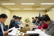 La vice-ministre Lê Thi Thu Hang préside un colloque réunissant des experts et intellectuels vietnamiens installés au Japon. Photo : VNA.