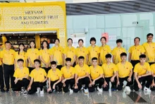 L'équipe vietnamienne aux Championnats de tennis de table juniors d'Asie du Sud-Est 2023. Photo : hanoimoi.com.vn