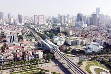 La ligne de métro numéro 3, reliant Nhổn à la gare de Hanoï, est considérée comme un projet emblématique de l’amitié et de la coopération pour le développement urbain durable entre le Vietnam et la France. Photo : baodautu.vn