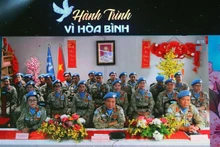 Les Casques bleus vietnamiens participant à la Mission des Nations unies au Soudan du Sud (MINUSS). Photo : VNA.