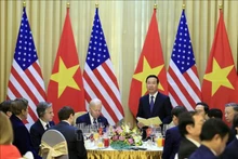 Le Président vietnamien Vo Van Thuong lors du banquet solennel offert en l’honneur du Président américain Joe Biden, à Hanoi, le 11 septembre. Photo: VNA 