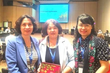 Des membres de la délégation vietnamienne à la deuxième Conférence mondiale de l’OMS sur la pollution de l’air et la santé. Photo: ministère de la Santé