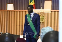 Cérémonie d'investiture du président sénégalais Bassirou Diomaye Faye, le 2 avril à Diamniadio. Photo : Xinhua/VNA.