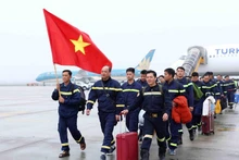 La mission vietnamienne est rentrée le 19 février après avoir accompli leurs tâches de manière remarquable en Turquie. Photo : NDEL.