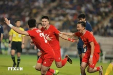 En battant la Thaïlande au score 3-2 lors du match retour de la finale tenu à Bangkok, le Vietnam a remporté le championnat d'Asie du Sud-Est de football 2024. Photo: VNA.