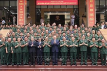 Le secrétaire général du Comité central du Parti communiste du Vietnam et président de l'État, Tô Lâm assiste à la cérémonie d'ouverture de la nouvelle année à l'Académie nationale de défense. Photo : VNA