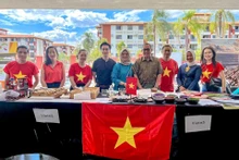 Le pavillon vietnamien à la Foire culturelle et alimentaire d’Asie-Océanie au Brésil. Photo : baoquocte.vn