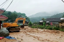 Une crue soudaine ravage une ville de la province centrale de Nghe An, en septembre 2023. Photo : vnexpress.