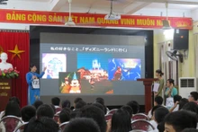 Un cours du programme « Partenaires en langue japonaise » dans le collège à Hai Phong. Photo : haiphongnews.gov.vn