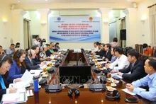 Vue du 16e dialogue social Vietnam - États-Unis, à Hanoi le 16 novembre. Photo : VNA.
