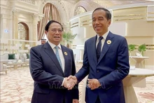 Le Premier ministre Pham Minh Chinh (à gauche) et le président indonésien Joko Widodo. Photo : VNA