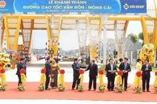 Cérémonie de mise en service de l'autoroute Vân Dôn - Mong Cai. Photo : VNA