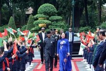 La Vice-Présidente Vo Thi Anh Xuân et son homologue Yemi Osinbajo. Photo : VNA.