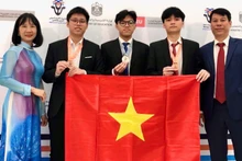 La délégation vietnamienne lors de la 34e Olympiades internationales de biologie. Photo : NDEL.