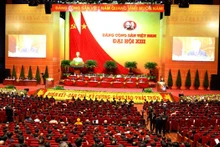 Vue d'ensemble du XIIIe Congrès national du Parti communiste du Vietnam. Photo: VNA