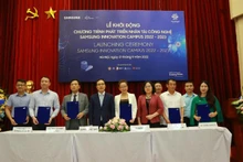 Cérémonie de lancement du programme de développement des talents technologiques de Samsung, le 21 septembre à Hanoï. Photo : baodautu.vn.