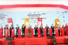 Cérémonie d'inauguration du village culturel Vietnam-Japon à Long An. Photo : VNA.