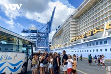 Le navire Spectrum of the Seas du groupe Royal Caribbean International accosté à Ba Ria - Vung Tau le 22 août. Photo : VOV