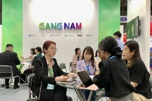 Au salon Vietnam Medipharm Expo. Photo : VNA.