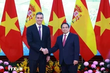 Le Premier ministre vietnamien Pham Minh Chinh (droite) et son homologue espagnol, Pedro Sánchez. Photo : VNA.