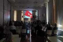 La projection du film. Photo : baoquocte.vn