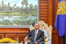 Le Président de l'Assemblée nationale cambodgienne Samdech Heng Samrin. Photo : VNA.