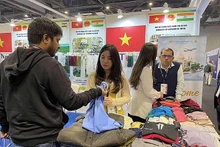 Le stand vietnamien au Salon international de l’approvisionnement textile d’Asie du Sud. Photo : congthuong.vn