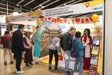 Le stand du Vietnam. Photo: VNA