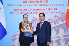 Le ministre des Affaires étrangères, Bùi Thanh Son, et son homologue salvadorienne, Alexandra Hill Tinoco. Photo : VNA.
