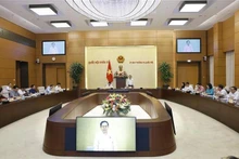 Le président de l’Assemblée nationale du Vietnam, Trân Thanh Mân lors de la réunion, à Hanoi, le 1er août 2024. Photo : VNA.