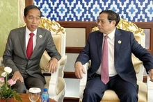 Le Premier ministre vietnamien Pham Minh Chinh (à droite) et le Président indonésien Joko Widodo. Photo : VNA.