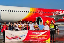 Le 105e avion de Vietjet est arrivé le 18 février à l'aéroport de Tân Son Nhât, à Hô Chi Minh-Ville. Photo : VGP