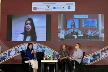 L'atelier international sur les politiques et les mesures de développement de l'industrie cinématographique au Vietnam et en Asie du Sud-Est, le 14 mars à Hanoï. Photo : baoquocte.vn