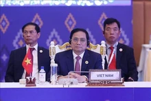 Le Premier ministre Pham Minh Chinh au 41e Sommet de l'ASEAN. Photo : VNA.