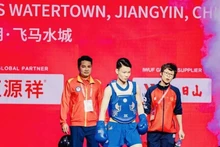 Les pratiquants de wushu vietnamiens se sont qualifiés pour la finale de la Coupe du monde de Sanda IWUF 2025. Photo : gracieuseté de la Fédération internationale de wushu