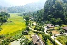 La beauté du village Khun. Photo : baohagiang.vn