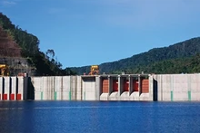 La centrale hydroélectrique de Xekamane 1 dans la province d'Attapeu. Photo : thodai.com.vn