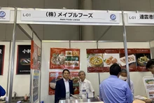 Le stand vietnamien au 25e Salon international des produits de la mer et de la technologie à Tokyo. Photo : congthuong.vn