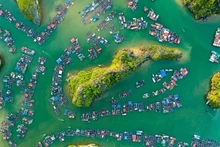  Le village de pêcheurs de Cat Beo dans la baie de Lan Ha. Photo : Pham Huy Trung. 