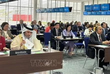 Vue de la session plénière de l’Association des Secrétaires généraux des parlements (ASGP) à Manama, le 13 mars. Photo : VNA